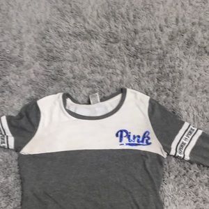 mid arm sleeve victoria secret pink shirt